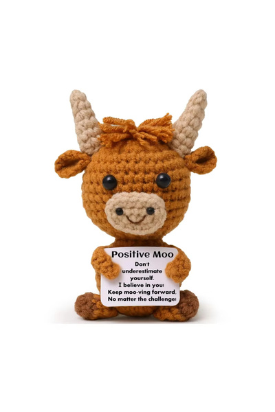 Choice دمى كروشيه يدوية الصنع لطيفة على شكل بقرة، حيوانات محبوكة يدوياً، زينة...