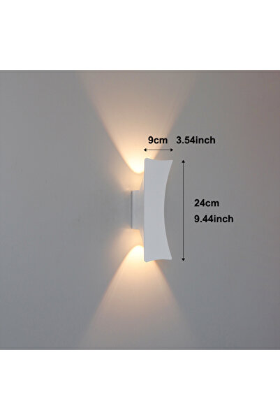 Choice مصباح جداري LED أبيض دافئ 3000 كلفن بقوة 12 واط، مقاوم للماء، مصنوع من...