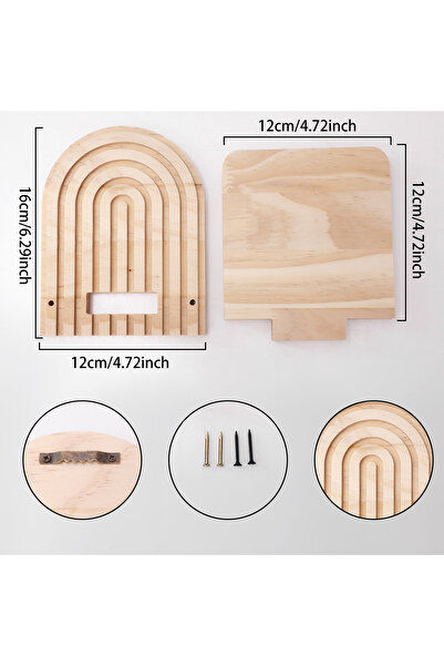 Choice wall shelf MS11219 1pc Rustic Wooden Wall Mounted Shelves, Rainbow Arc...