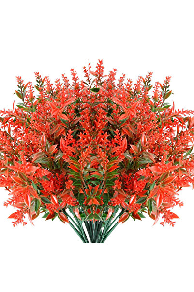 Choice قطعة واحدة من الزهور البرتقالية الاصطناعية، نباتات بلاستيكية رخيصة من الخزامى، عشب صناعي، ديكور حفلات الزفاف، ديكور المنزل والحديقة، اصنعها بنفسك