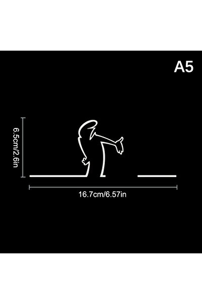 Choice ملصق سيارة لا لينيا بتصميم بسيط، مقاس A5، قطعة واحدة، مناسب للمصدات وا...