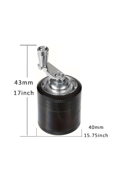 Choice 1pc Black 1.6Inch 40mm Hand Crank Tobacco Grinder Spice Mills Smoke Gr...