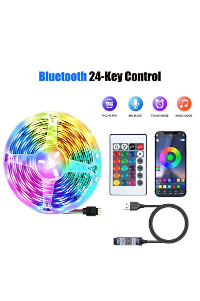 Choice شريط إضاءة LED بطول 1 متر غير مقاوم للماء، مزود بتقنية بلوتوث، يدعم 24...