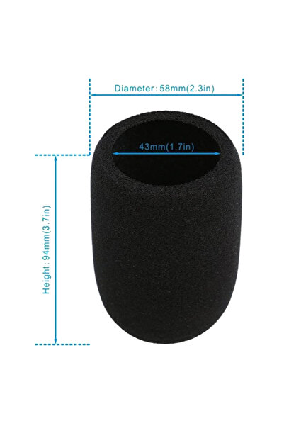 KOQZM 5 قطع من أغطية حماية الميكروفون AT2020، فلتر إسفنجي مقاوم للرياح، متواف...