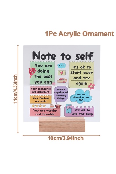 Choice لوحة زخرفية من النمط 1 بقاعدة خشبية، مصنوعة من الأكريليك الملهم، تحمل ...