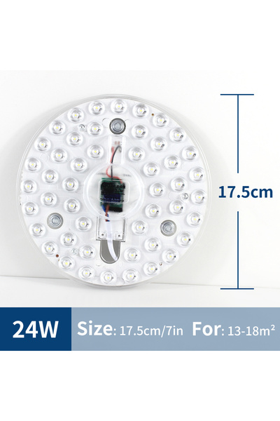 Choice لوحة إضاءة سقفية LED بيضاء دافئة 24 واط، 220-240 فولت، وحدة LED دائرية 12-36 واط، أبيض بارد، أبيض دافئ، طاقة