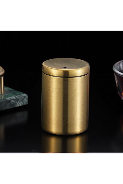 Choice علبة أعواد أسنان ذهبية اللون من الفولاذ المقاوم للصدأ، قطعة واحدة، تصم...