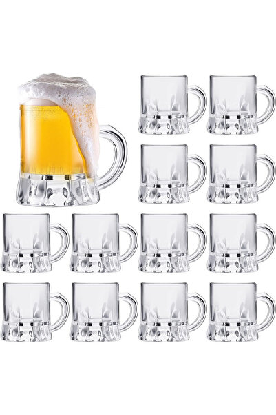 Choice 12 كوبًا، 12 كوبًا صغيرًا للبيرة، أكواب صغيرة شفافة بمقابض، أكواب تذوق...