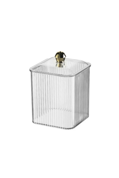 Choice A1 Transparent Desktop Dustproof Single Compartment Organizer Cotton Swabs Toothpicks Dental Floss C