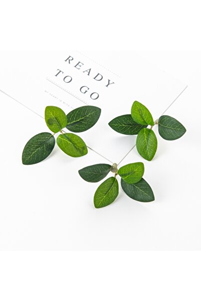 Choice ٥٠ قطعة من الزهور الاصطناعية الخضراء، زهور الشاي الحريرية الخضراء، نبا...