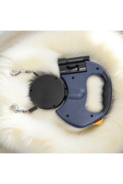 Choice طوق كلاب مزدوج قابل للسحب باللون الكحلي، بطول 3 أمتار ووزن 8 كيلوغراما...