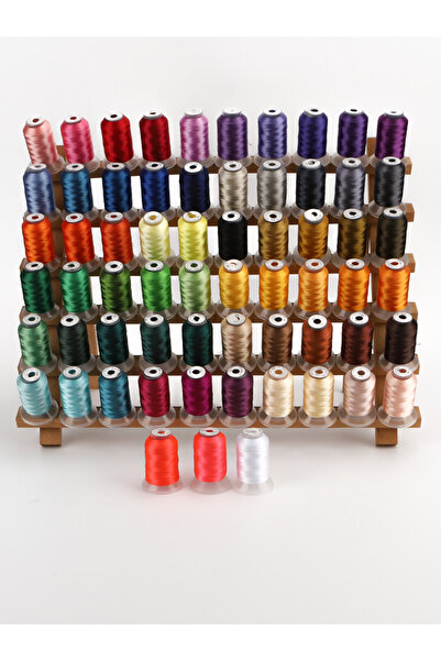 Choice مجموعة من 63 لونًا من خيوط التطريز البوليستر الممتازة من براذر، طول كل...