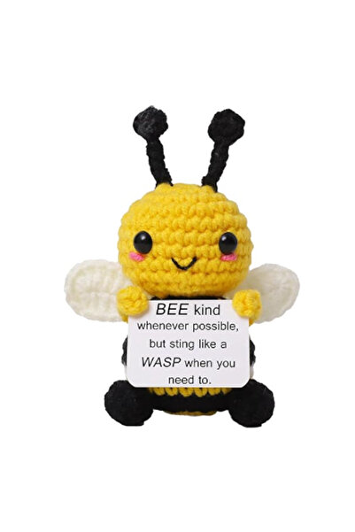 Choice دمى كروشيه يدوية لطيفة على شكل نحلة، حيوانات محبوكة يدوياً، زينة نباتية فاكهة، طاقة إيجابية من الكروشيه