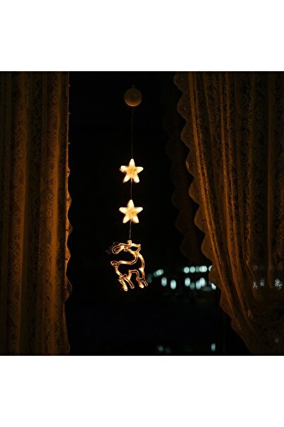 Choice أضواء LED على شكل غزال مع أكواب شفط، زينة أجواء عيد الميلاد، شجرة عيد ...