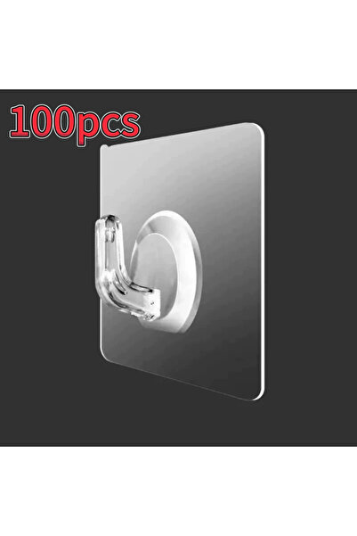 Choice3 100pcs 5-100pcs Self-adhesive Hook Transparent Door Wall Hook Child H...