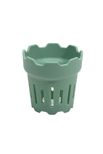 Choice رف تجفيف أكواب وزجاجات المياه المصنوع من السيليكون الأخضر القائم بذاته...