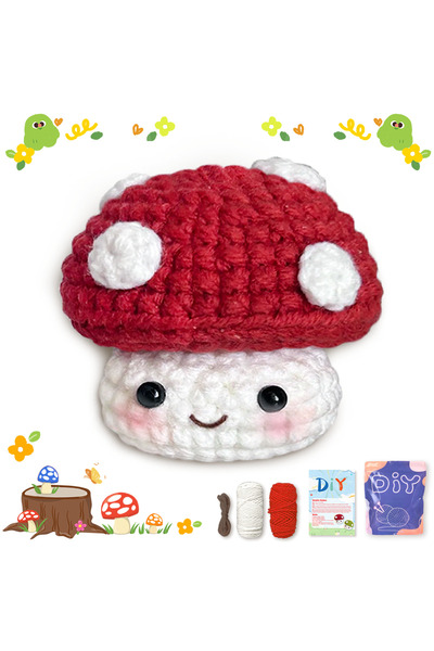 Choice 1pc red mushroom Small mushrooms，Perfect for Beginners, Includes Step-...