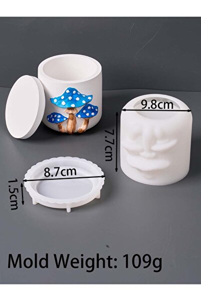 Choice مجموعة قوالب سيليكون ثلاثية الأبعاد على شكل فطر لصنع علب تخزين مجوهرات...