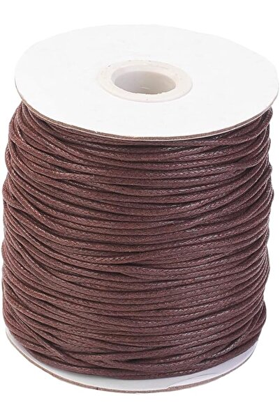 Choice AECH03-19942 1.5MM Brown Wax Cord Waxed Cotton Thread Round Smooth Soft Bracelet Beading String Cord