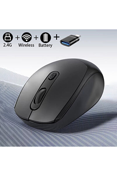 Choice6 Black And OTG Dual Mode Wireless Mouse Bluetooth-Compatible 2.4G Wire...