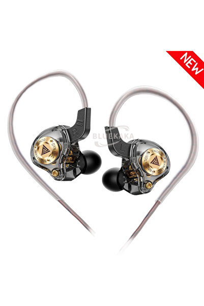 Choice سماعات أذن سوداء QKZ 15D بتقنية الصوت المحيطي الديناميكي، مزودة بمحركي...