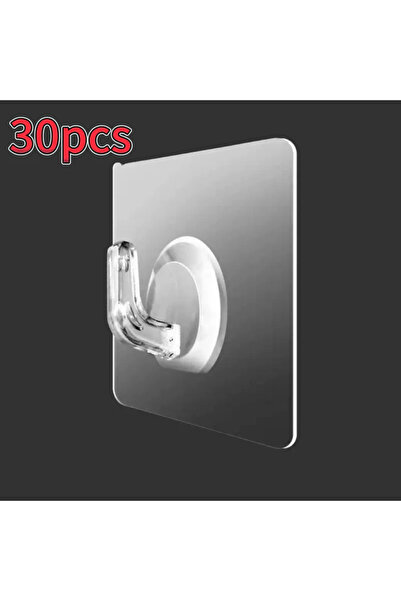 Choice7 30pcs 5-100pcs Self-adhesive Hook Transparent Door Wall Hook Child He...