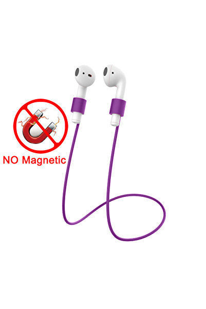 Choice سماعات أذن مغناطيسية أرجوانية اللون مصنوعة من السيليكون الناعم، مضادة للضياع، متوافقة مع AirPods Pro 2 و Buds 3 بتقنية البلوتوث...