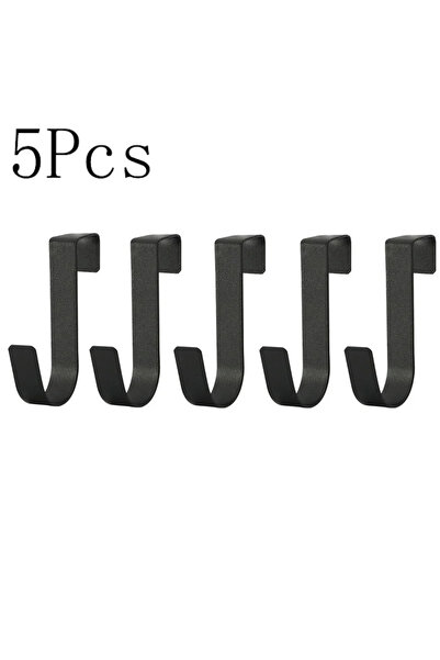 Choice 5 قطع سوداء، خطافات متعددة الأغراض على شكل حرف S، خطافات خلفية لأبواب ...