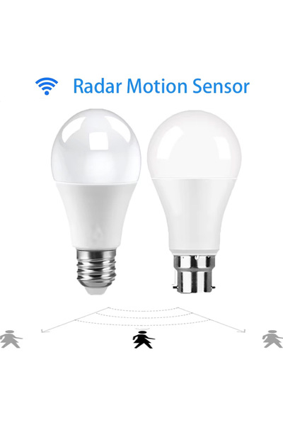 Choice مصباح LED أبيض دافئ 20 واط بتقنية الكشف عن الرادار، بقاعدة B22، يعمل ب...