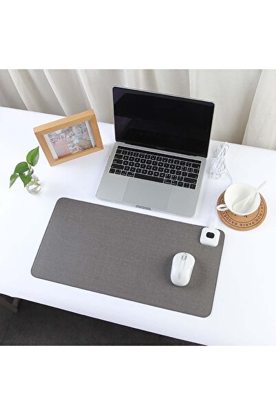 Choice سجادة مكتب/طاولة مدفأة رمادية اللون، مقاس 26×52 سم، وسادة ماوس شتوية د...