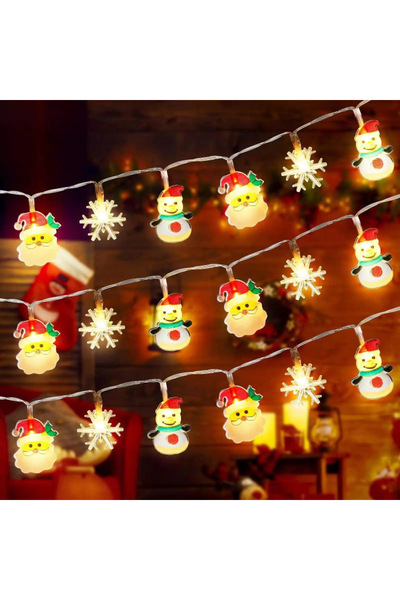 Choice سلسلة أضواء عيد الميلاد بطول 3 أمتار، 20 مصباح LED أبيض دافئ، على شكل ...