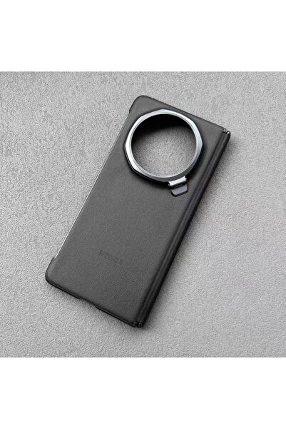 Choice جراب فاخر أصلي من الجلد الصناعي لهاتف هونر ماجيك V5 باللون الأسود، مقا...