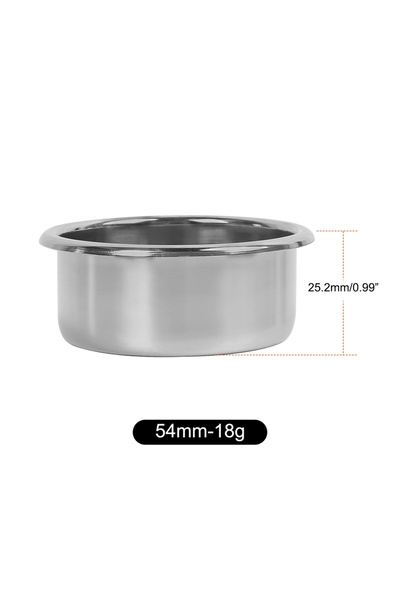 Choice4 سلة فلتر قهوة عالية الاستخلاص من إيكابي، فضية اللون، 54 مم (18 غرام)،...