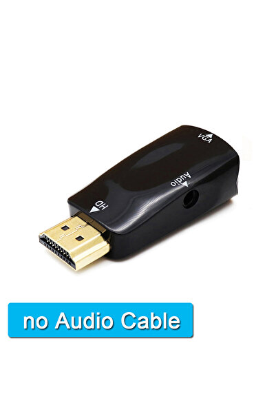 Choice Black no Cable HDMI to VGA Adapter With 3.5 mm Audio Cable Video Jack ...