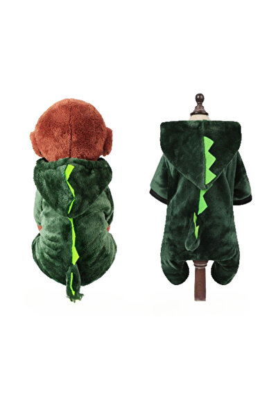 Choice ملابس ديناصورات للكلاب، ملابس خريف وشتاء، مخمل مرجاني سميك، عازل حراري...