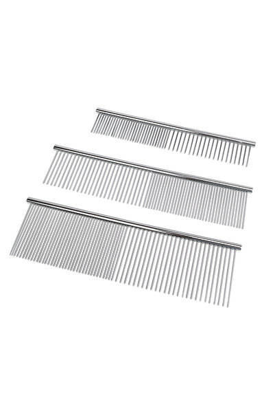 Choice 3PCS(S M L) Pet Dematting Comb Stainless Steel Pet Grooming Comb for D...
