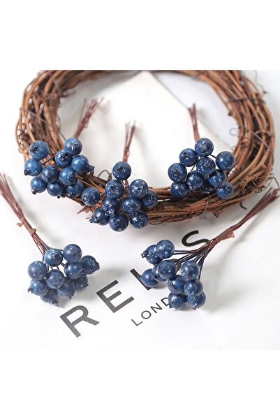 Choice قطعة واحدة زرقاء، أو 1/3 قطع، باقة توت صناعية بطول 10 سم، زينة إكليل ي...