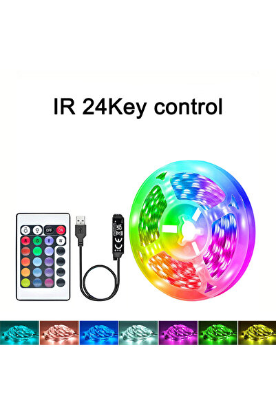 Choice شريط إضاءة LED بطول 40 مترًا/131 قدمًا، مزود بوحدة تحكم بالأشعة تحت الحمراء بـ 24 مفتاحًا، وجهاز تحكم عن بعد بـ 44 مفتاحًا، ومنفذ USB، ومصدر طاقة 5 فولت، وموسيقى.