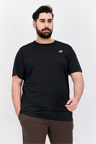 New Balance Men Sportswear Fit Short Sleeves Running T-Shirt, Black