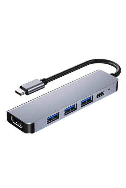 Choice موزع USB-C واحد إلى HDMI بدقة 4K متوافق مع USB 3.0 و 2.0 Type-C PD للش...