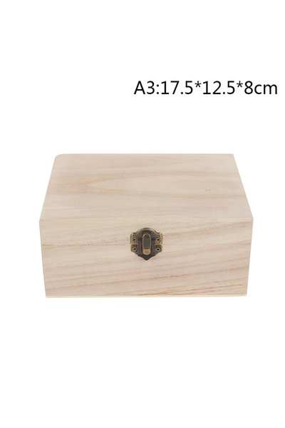 Choice A3 1 Pc Natural Wood Retro Jewelry Box Desktop Clamshell Storage Case Home Decoration Handcrafted Wo