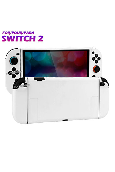 Choice غطاء حماية أبيض فاخر من السيليكون لجهاز نينتندو سويتش 2، مقاوم للصدمات...