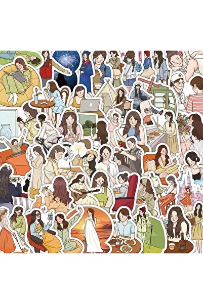 Miniso 4.5CM 62PCS 62pcs Daily Life of One Person Stickers | ins Cute Cartoon...