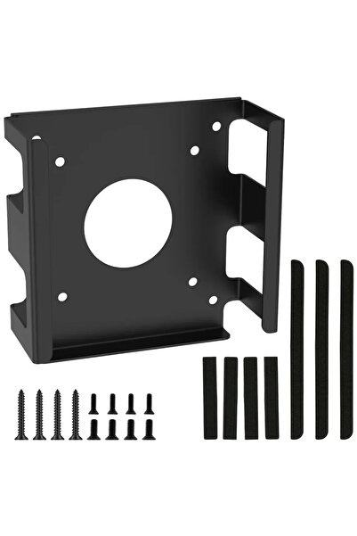 Choice حامل تثبيت شاشة أسود من الفولاذ الكربوني، يُوضع أسفل المكتب، مزود بشرا...