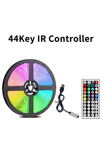 Choice شريط إضاءة LED بطول 10 أمتار، مزود بـ 44 مفتاحًا، يعمل بالأشعة تحت الحمراء، بمدى 1-20 مترًا، بتقنية RGB، من نوع SMD 5050، مع جهاز تحكم عن بعد. مناسب للجدران والغرف.
