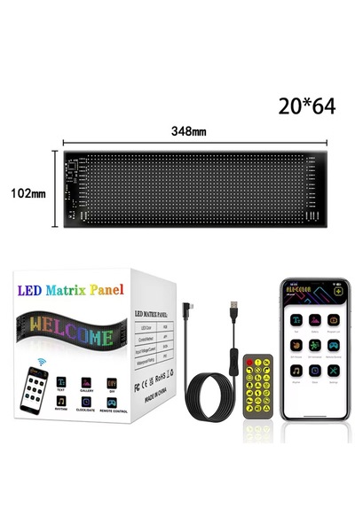 Choice لوحة إعلانية مرنة للسيارة مزودة بـ 20 × 64 مصباح LED، مقاس 10.2 × 34.8...