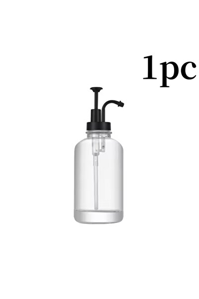 Choice 500ML Black 500ML Dispenser Glass Bottles Refillable Syrup Coffee Clea...