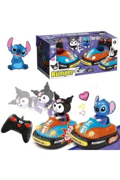 Toybox RC Bumper Racing Car Set - 2-in-1 Kids Toy with LED Lights and Music(S...