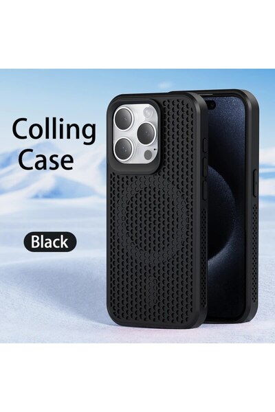 Choice جراب تبريد مغناطيسي أسود اللون لهاتف آيفون 13 (6.1 بوصة) بتقنية MagSaf...