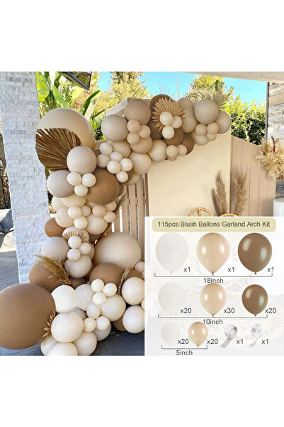 Choice مجموعة زينة بالونات باللون المشمشي والبني والقهوة لحفلات الزفاف وأعياد...